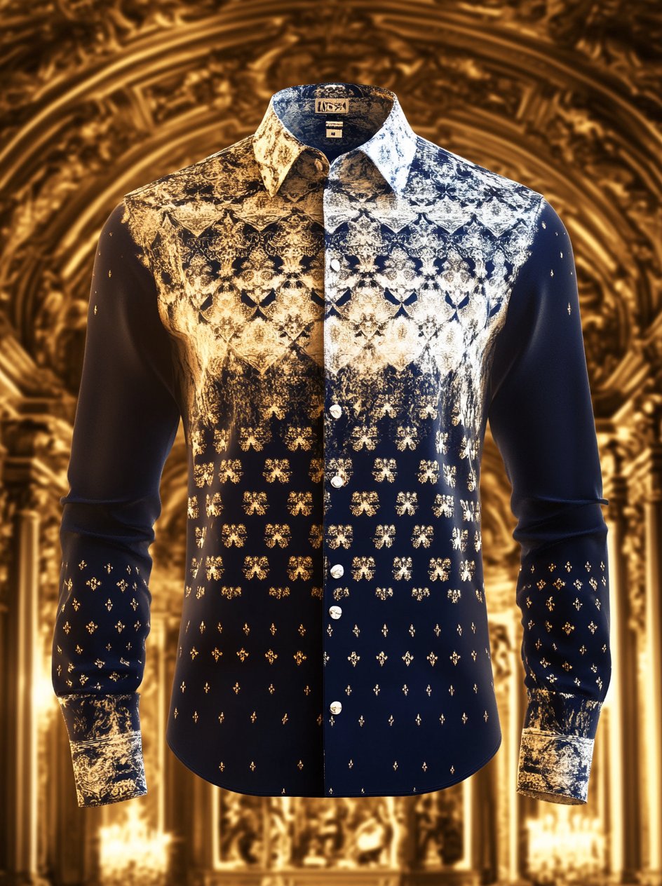 Camisa de lujo Gorgeous de manga larga para hombre