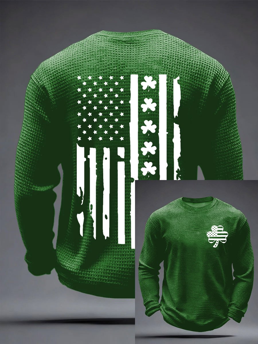 St. Patrick's Day estampado casual Top para hombre
