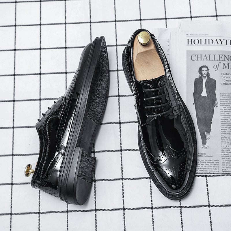 Zapatos de modaable British Comfortable casual Pointed Toe All-Match cuero
