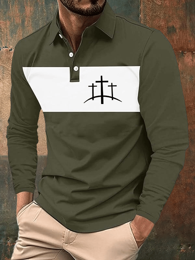 Camisa polo Faith estampado casual para hombre