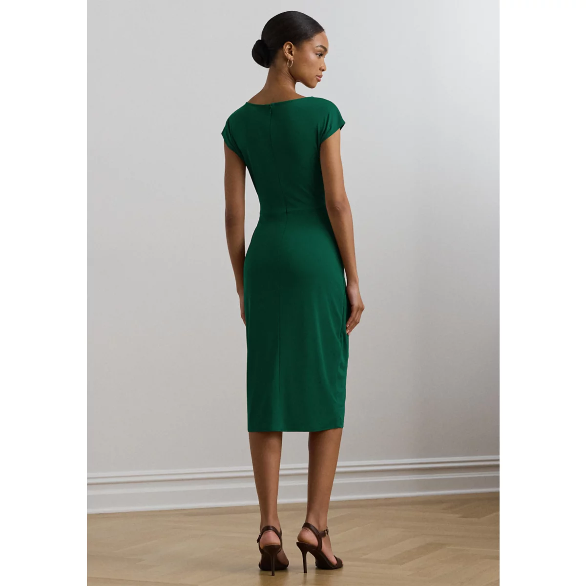 Ring Trim Jersey Cap Sleeve Dress - 2