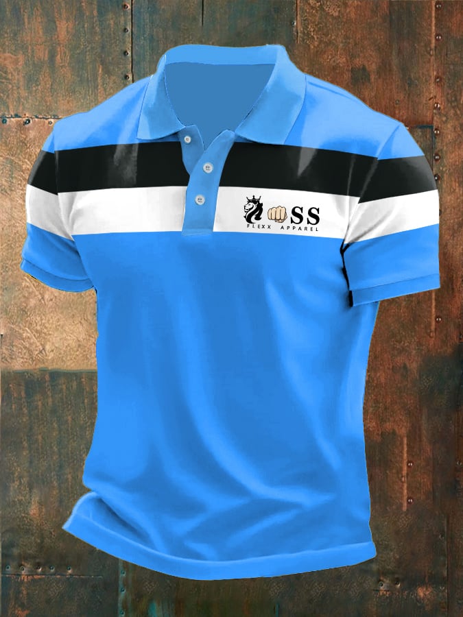 Camisa polo casual with contrast estampado para hombre
