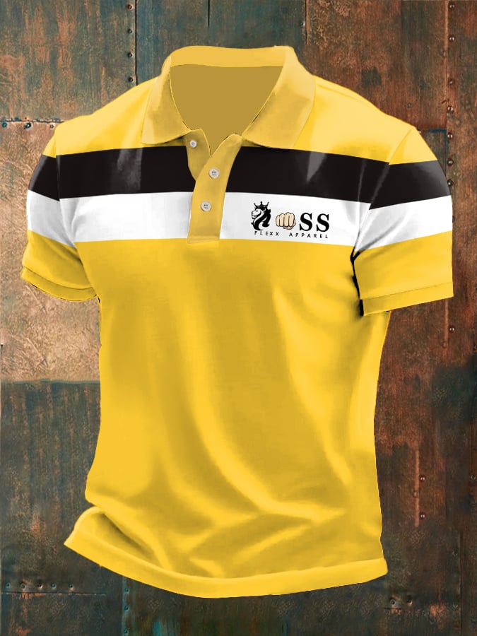 Camisa polo casual with contrast estampado para hombre