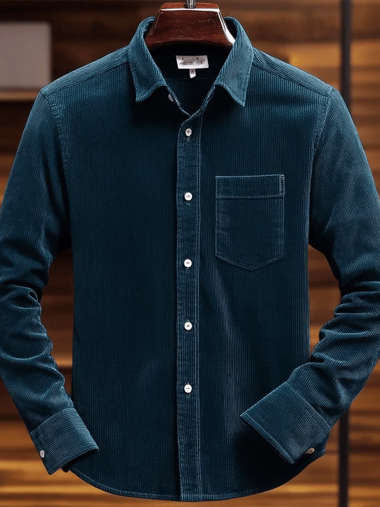 Camisa vintage ejecutivo Flannel de manga larga para hombre