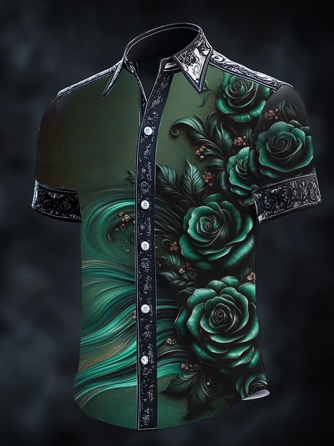 Camisa retro Gothic Dark para hombre