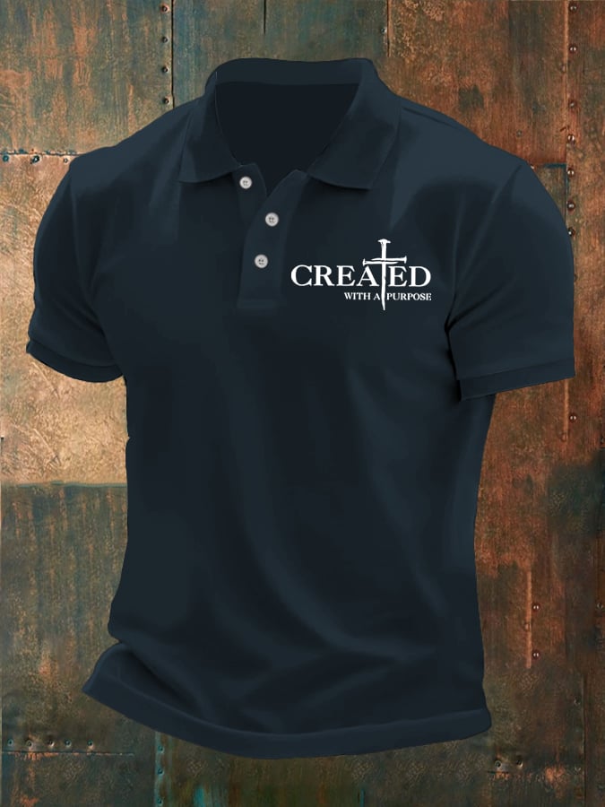 Camisa polo Created With A Purpose estampado para hombre