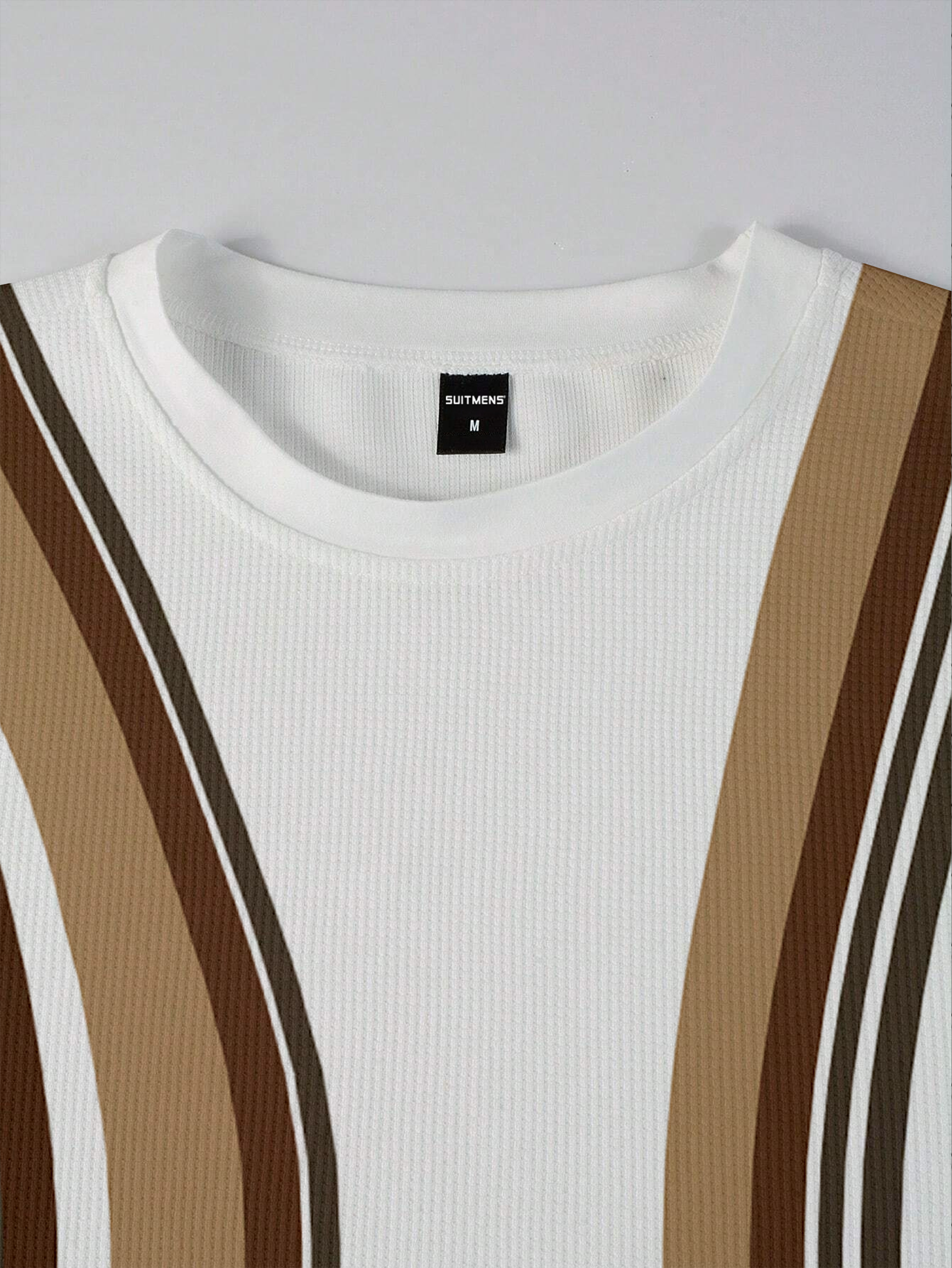 Colorblock Round Neck casual Sports Set 018 para hombre