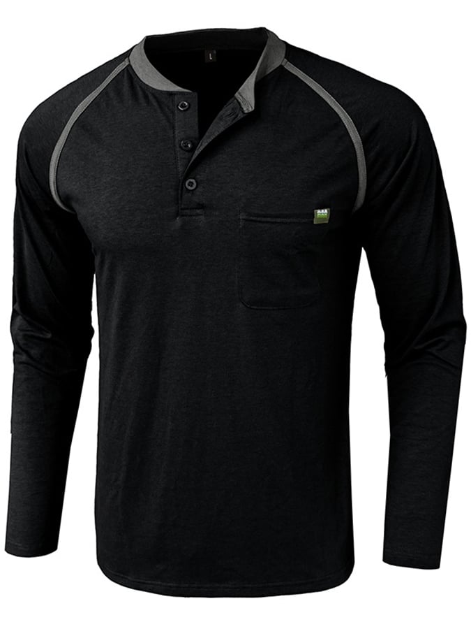 Camisa polo Sports casual Raglan Sleeve Half Button