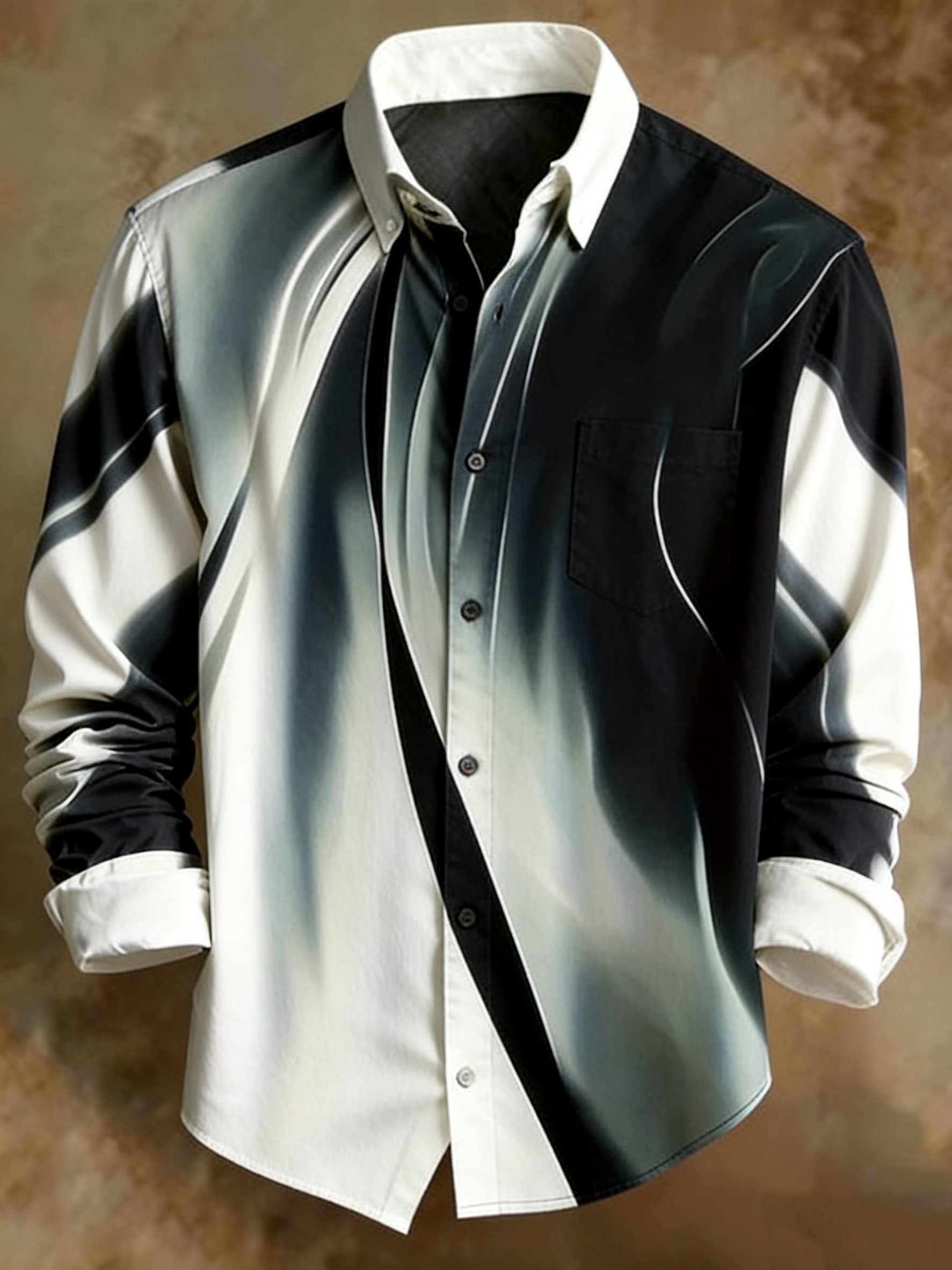 Geométrico degradado Color Abstract Arcamiseta para hombre