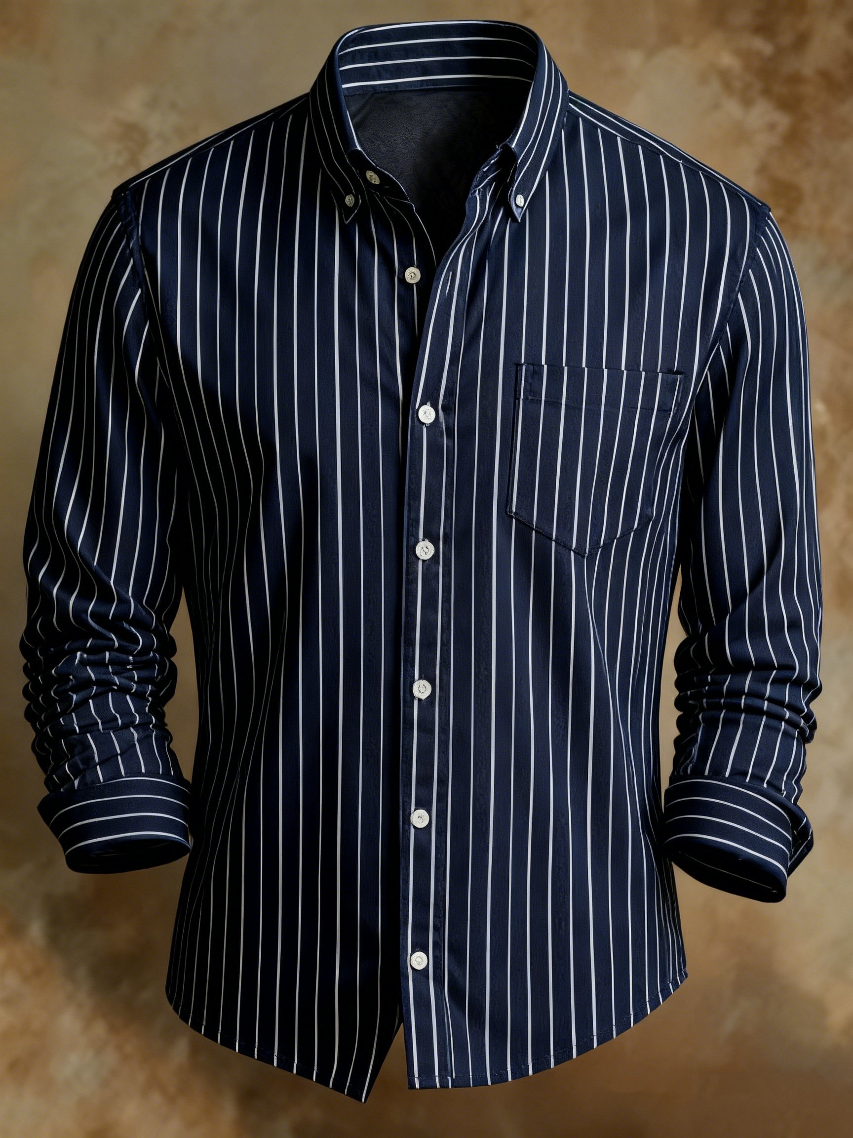 Camisa retro Abstract Art estampado diseño ejecutivo Style para hombre