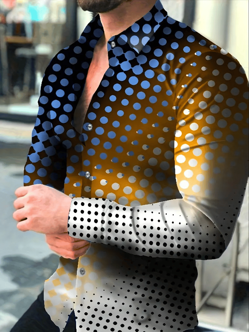 Camisa a cuadros ejecutivo de manga larga para hombre