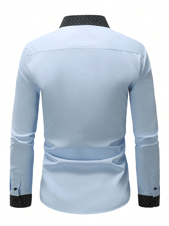 Camisa geométrico Design ejecutivo casual para hombre