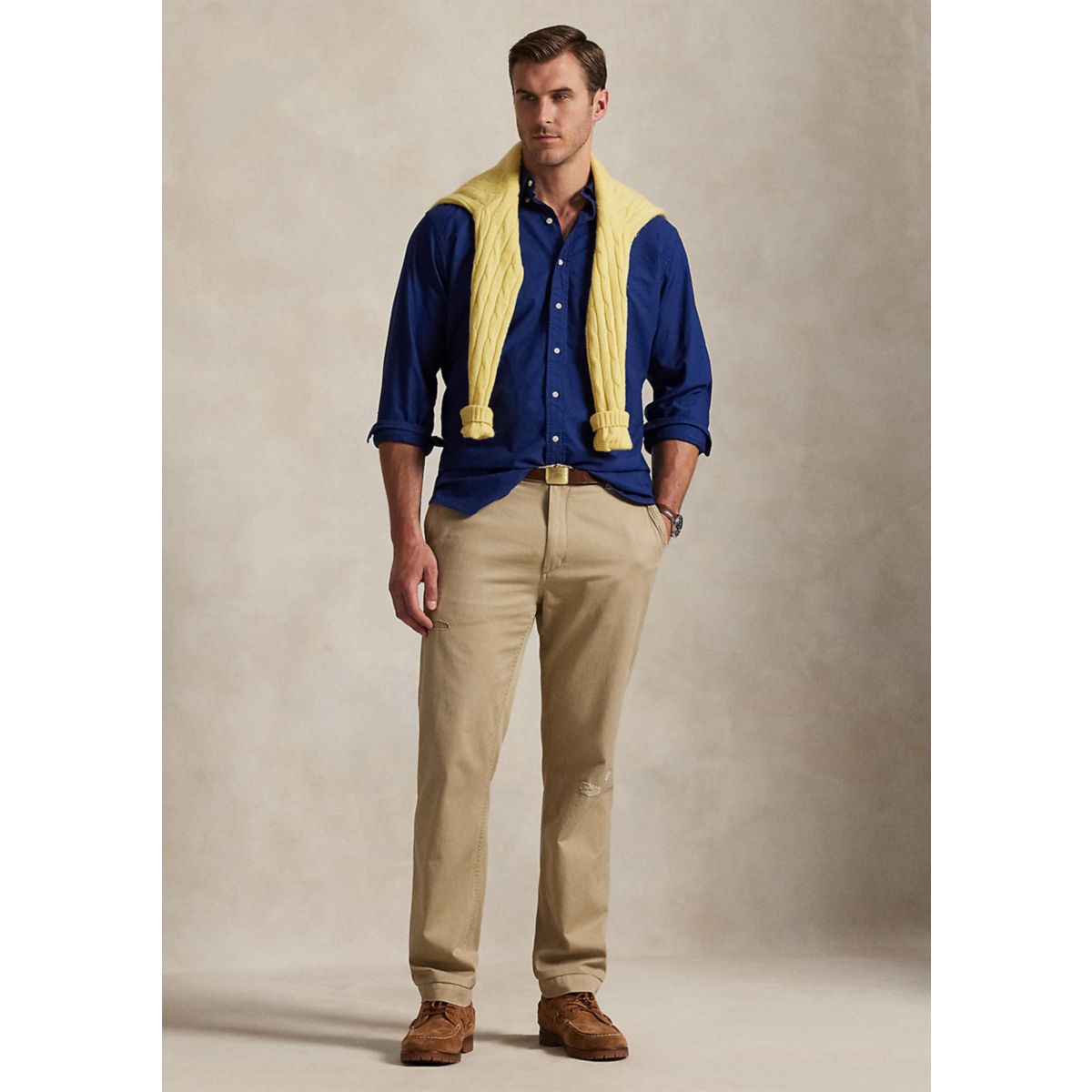 Big & Tall Garment-Dyed Oxford Shirt - 4