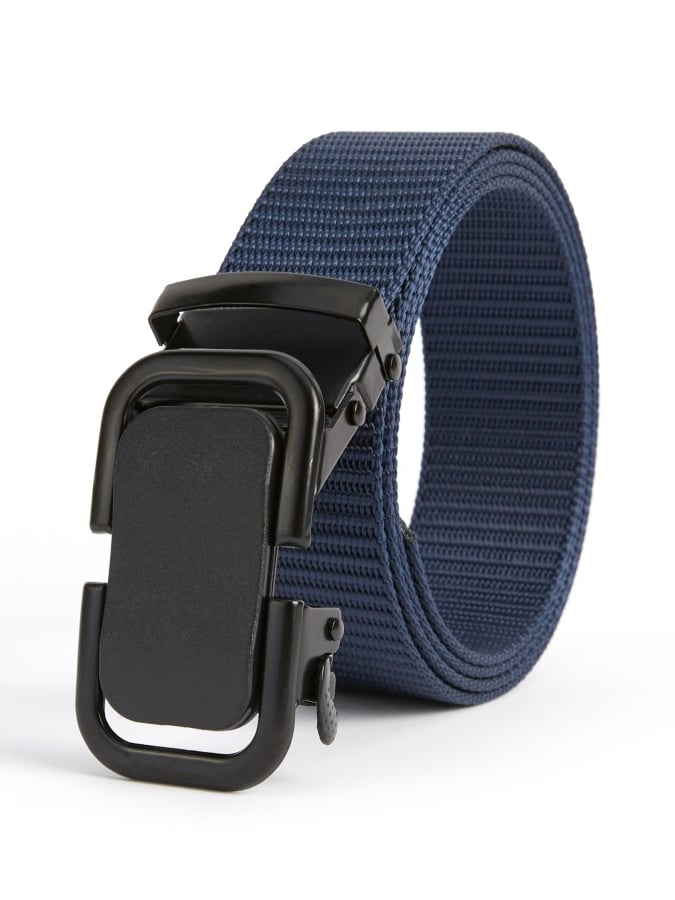 Cinturón para exterior training automatic buckle nylon canvas braided para hombre