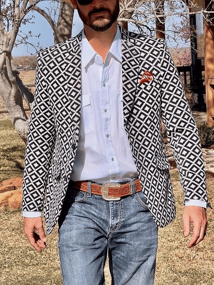 De corte entallado casual suit para hombre