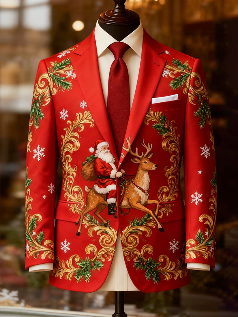 Ejecutivo casual Christmas Suit Outerwear para hombre