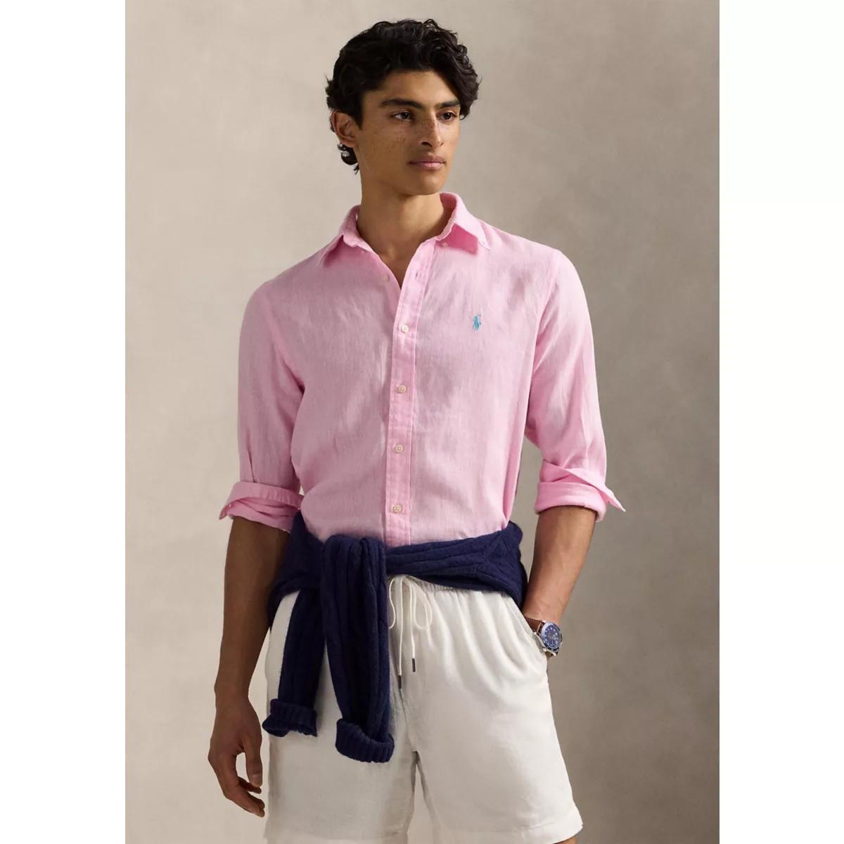 Men's Classic Fit Linen Shirt - 7