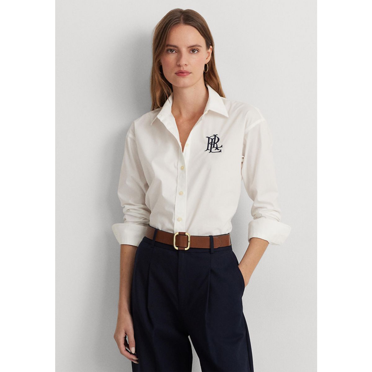 Relaxed Fit Stretch Cotton Shirt - 1