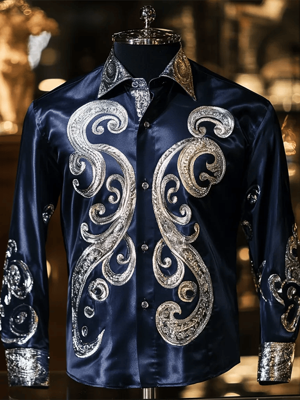 Camisa de lujo Gorgeous de manga larga para hombre