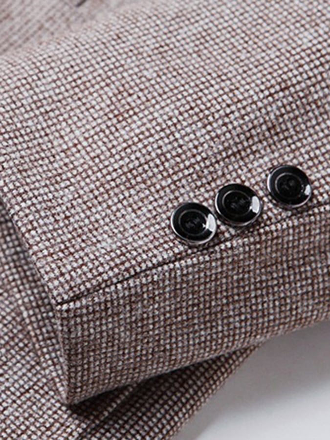 para hombre Work Office Notched Collar Solid Regular Fit saco