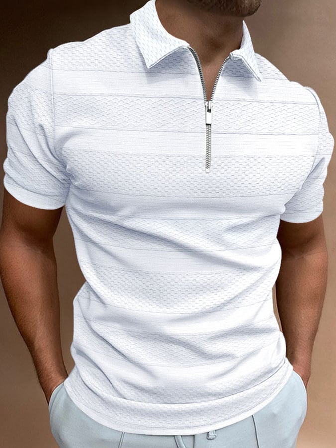 De moda casual solapa tejidoted jacquard Polo