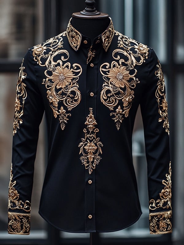 Camisa de lujo Gorgeous de manga larga para hombre