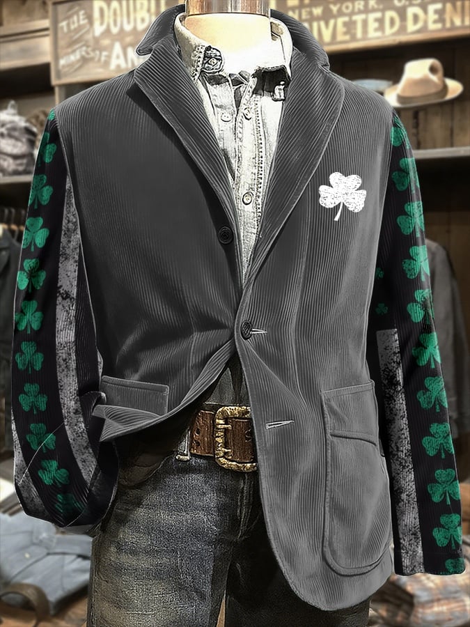Chaqueta casual retro National Flag pana para hombre