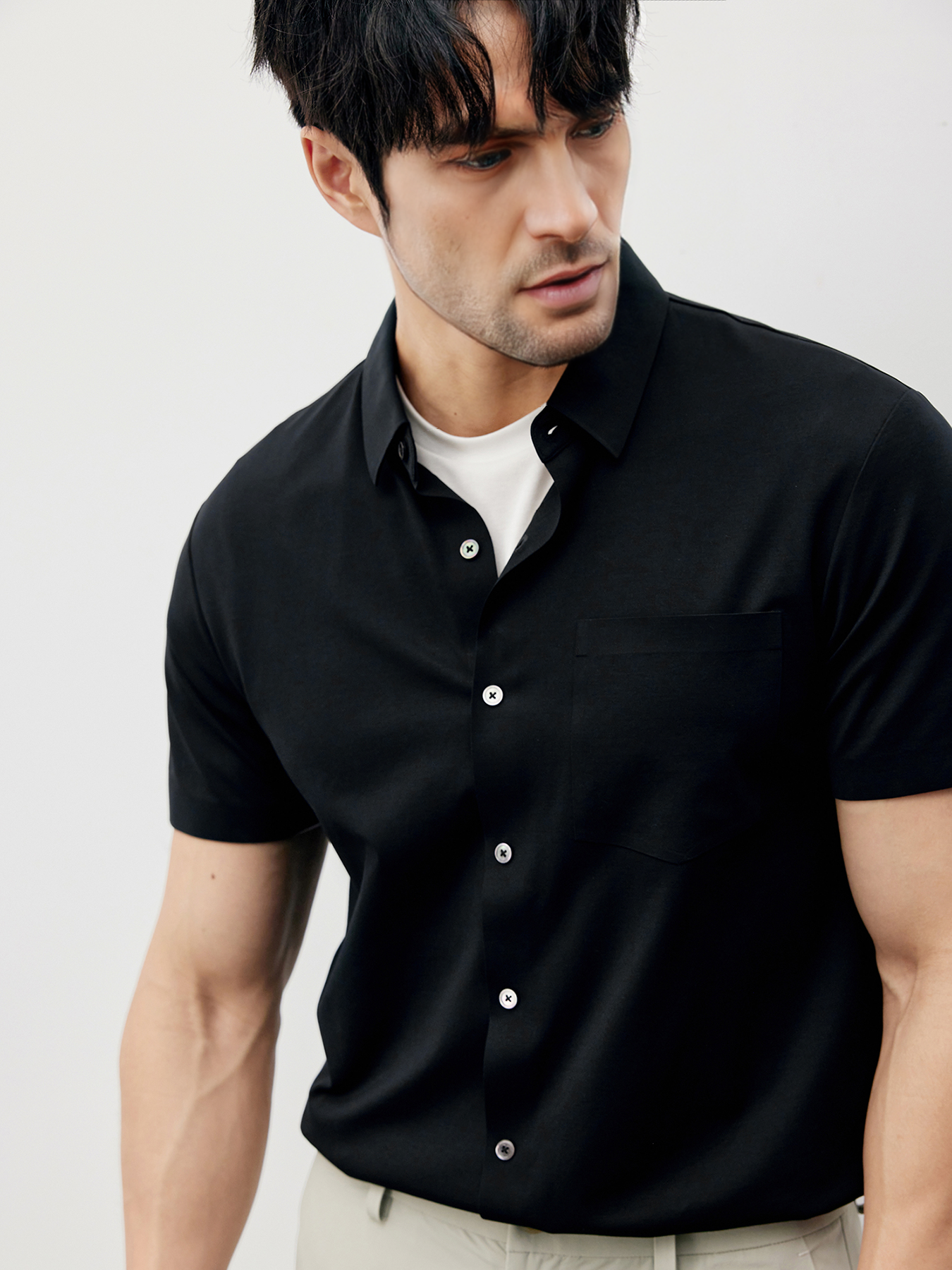 Camisa ChillLux Wrinkle-free de manga corta