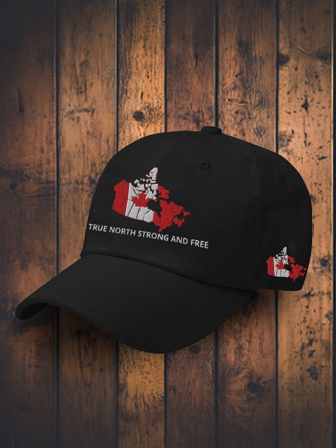 Unisex Canada True North Strong & Free Est 1867 Print Baseball Cap
