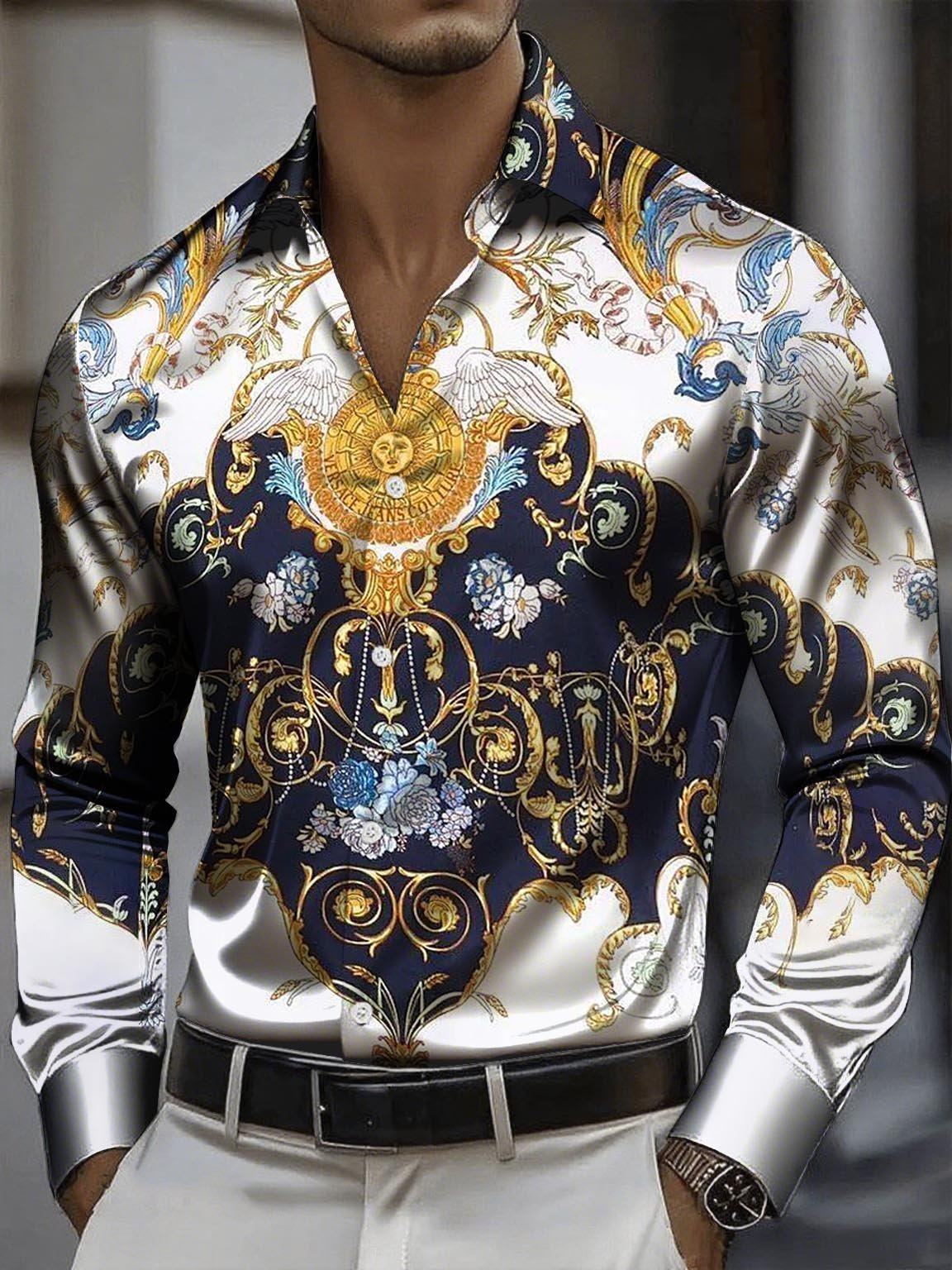 Camisa elegante And clásico ejecutivo de manga larga para hombre