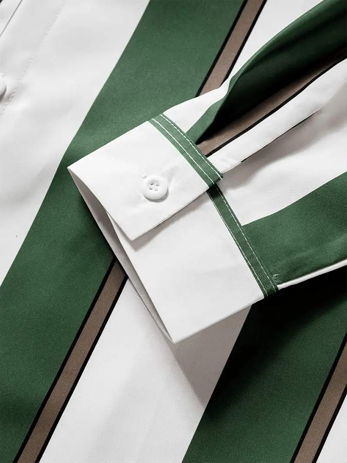 Camisa a rayas ejecutivo casual para hombre