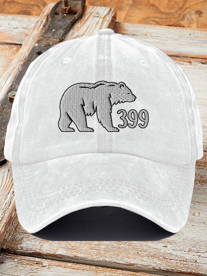 Gorras retro Grizzly 399 estampado Baseball