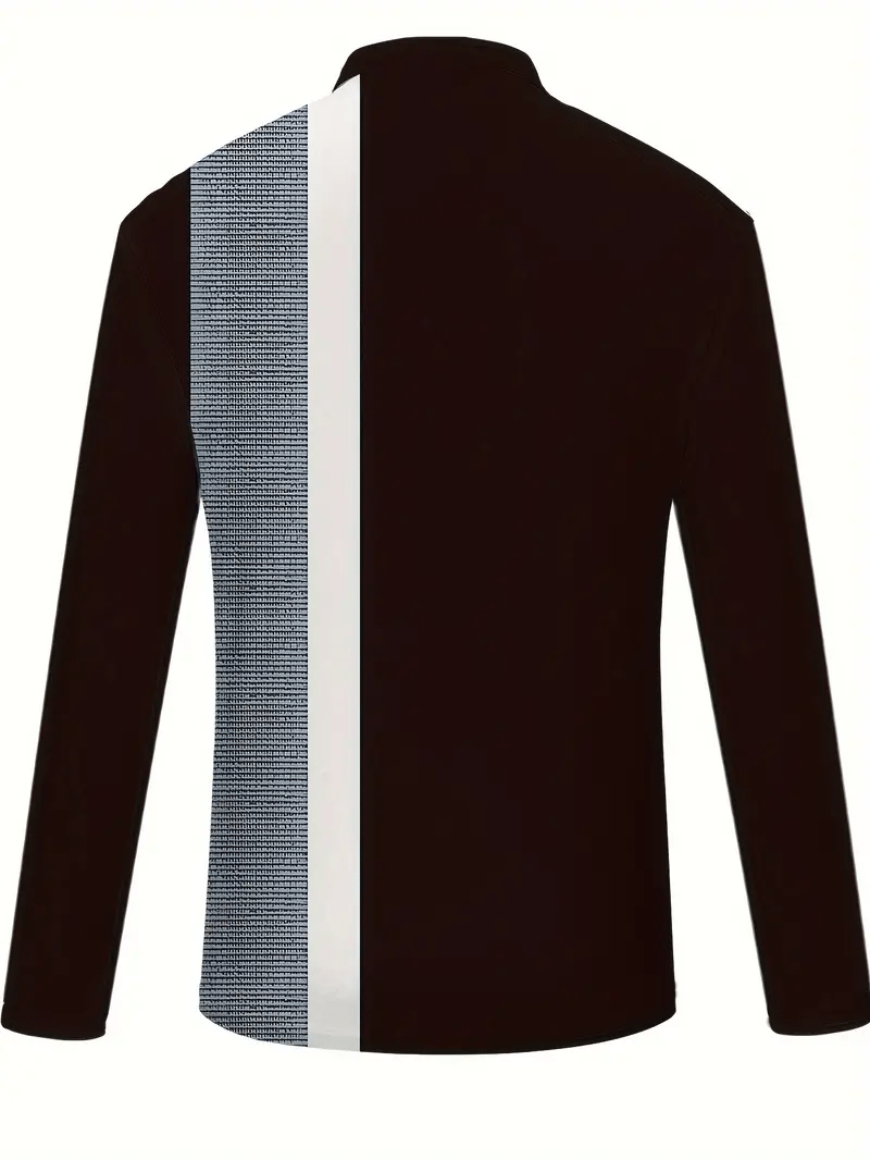 Ejecutivo casual a rayas con botones Polo para hombre