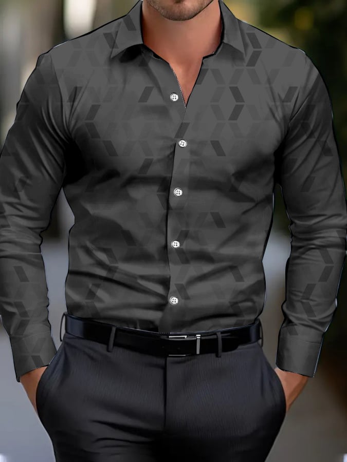 Ejecutivo Style geométrico Princamiseta para hombre