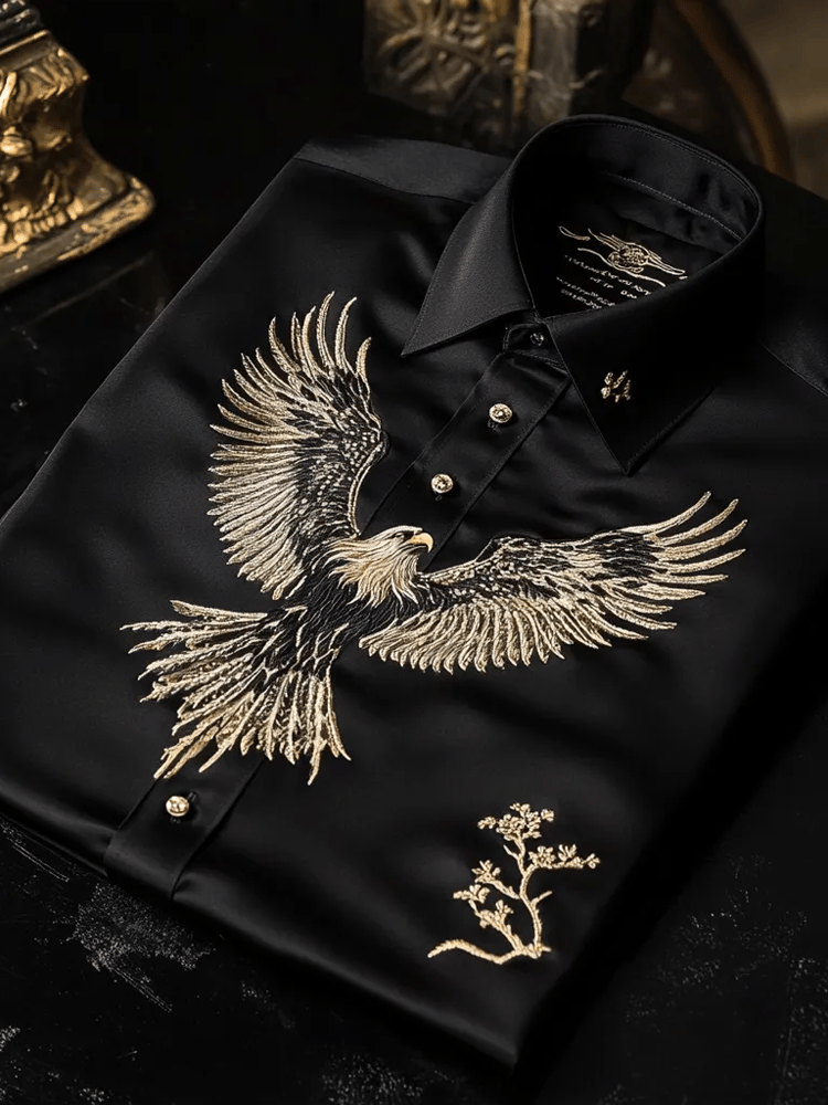 Camisa de lujo ejecutivo de manga larga para hombre