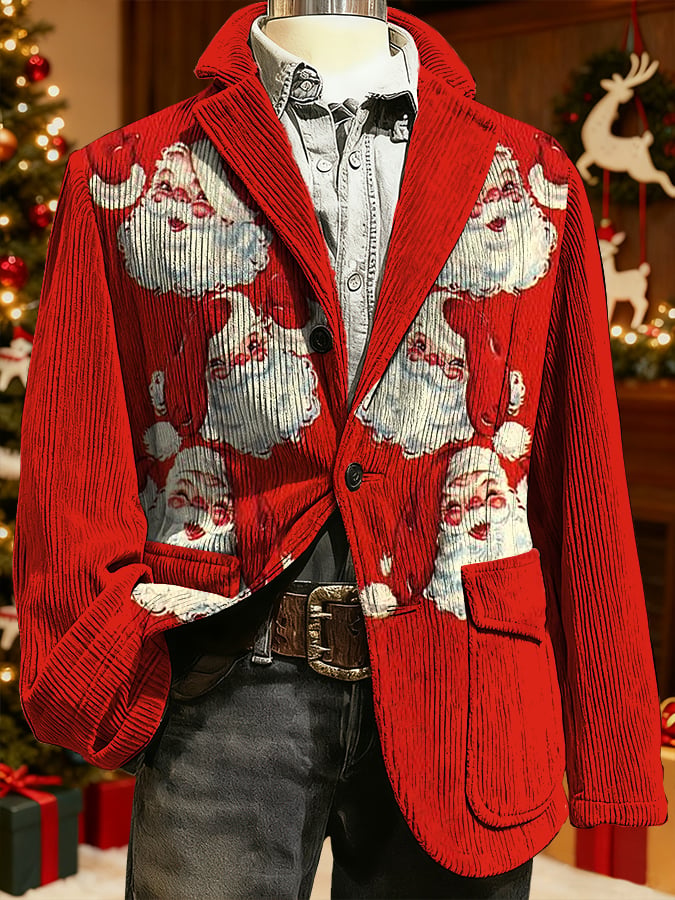 Abrigo Christmas Art Design estampado casual para hombre