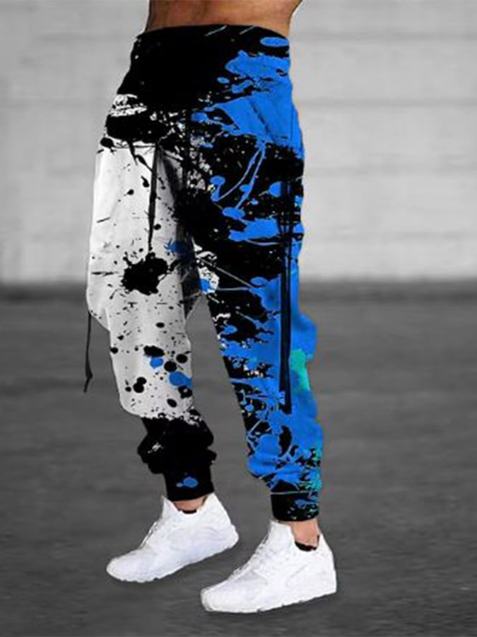 Casual estampado holgado Trousers para hombre