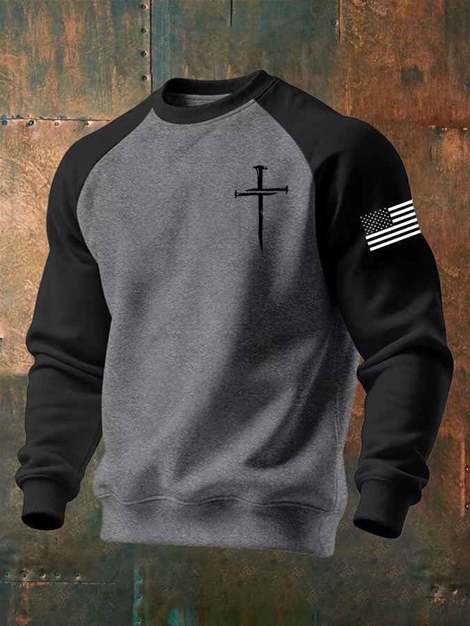 Sudadera Faith estampado Crew Neck -Fast Shipping para hombre