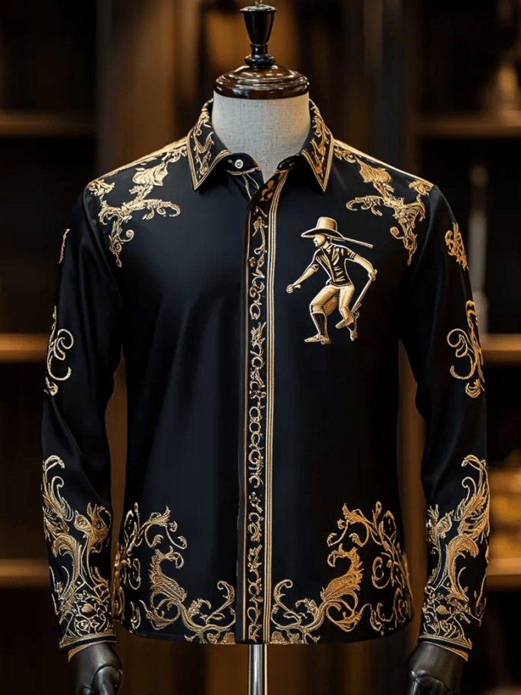 Camisa de lujo ejecutivo de manga larga para hombre