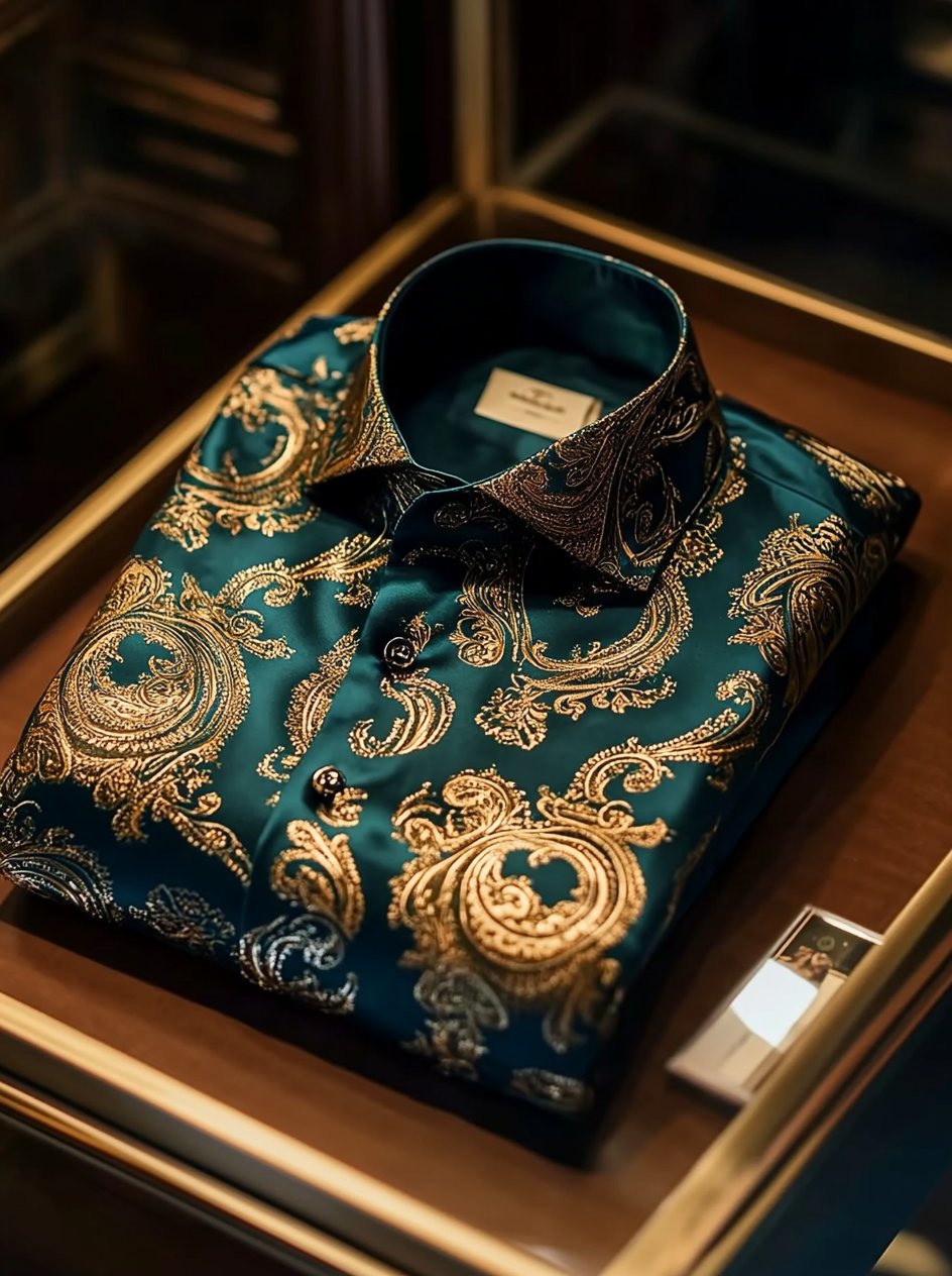 Camisa de lujo Gorgeous de manga larga para hombre