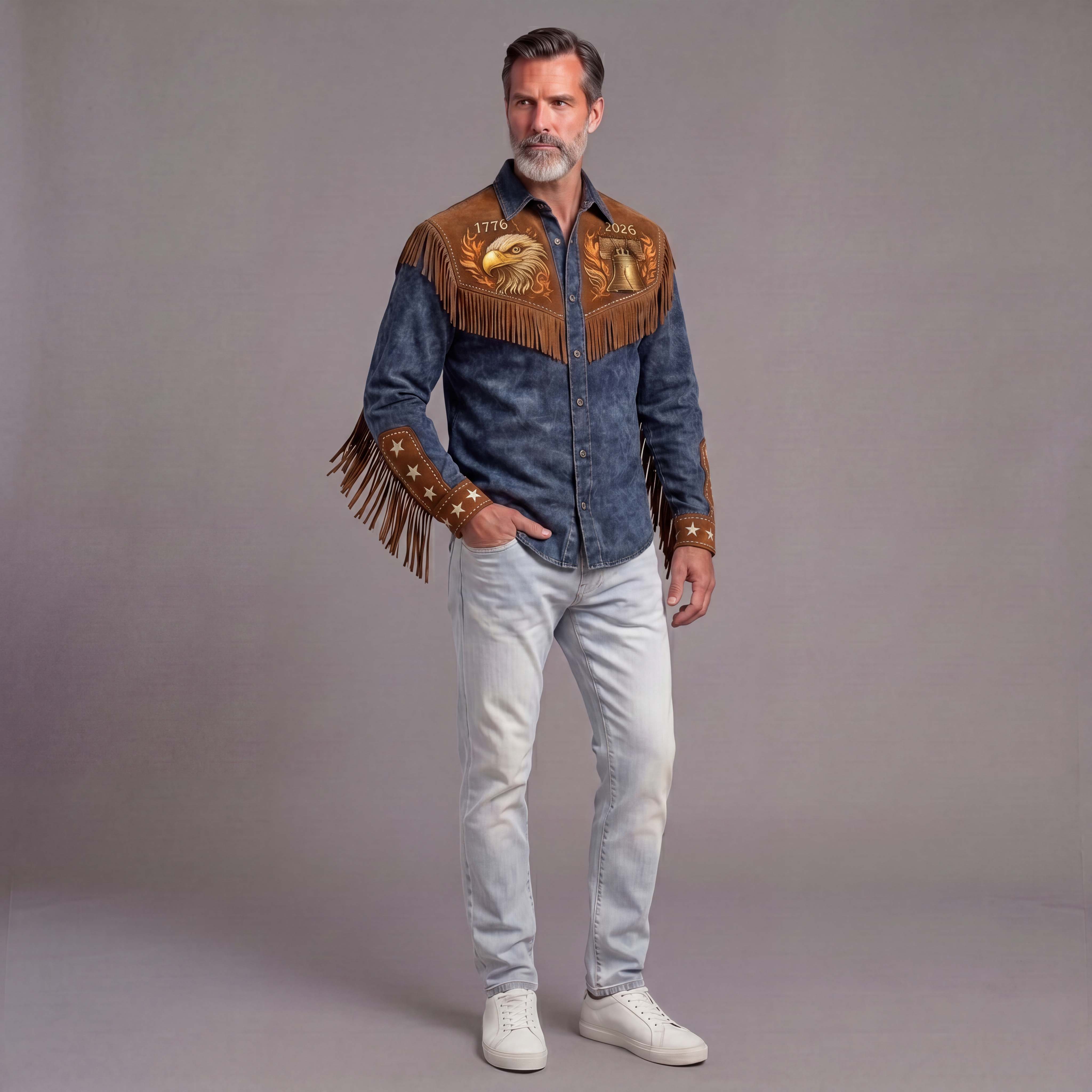 Vintage-Style desgastado Commemorative Princamiseta para hombre