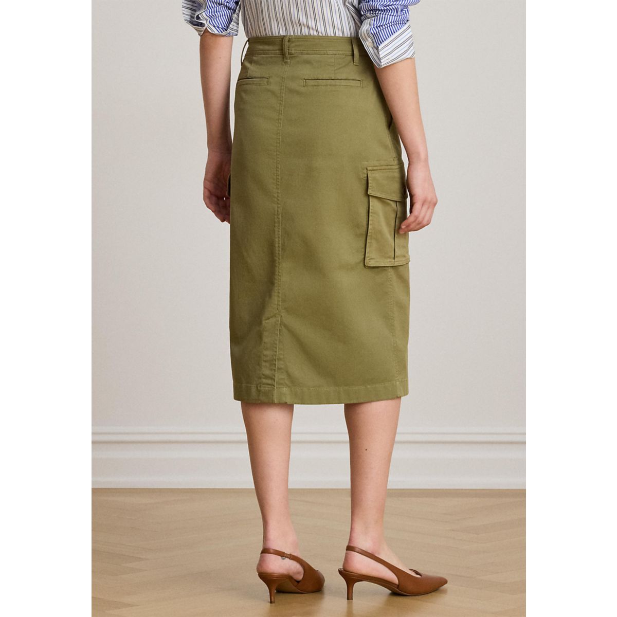 Women's Stretch Chino Cargo Pencil Skirt - 2
