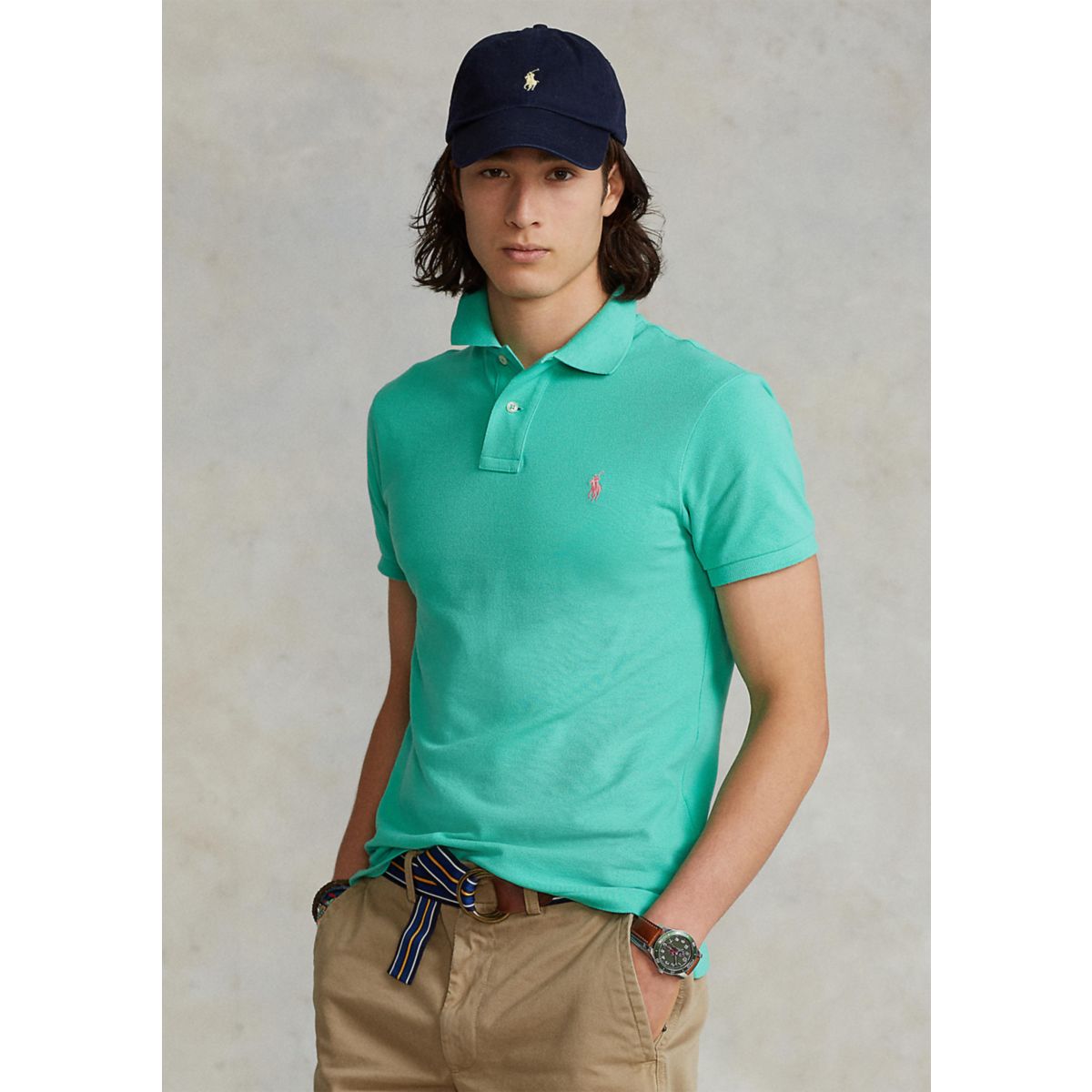Classic Fit Mesh Polo Shirt - 13