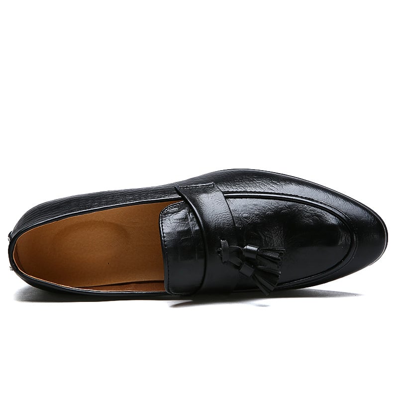 Zapatos ejecutivo casual Simple de moda Tassel cuero para hombre