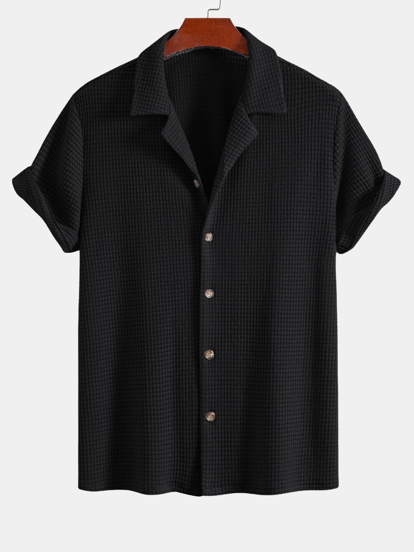 Camisa Waffle Textured Cuban