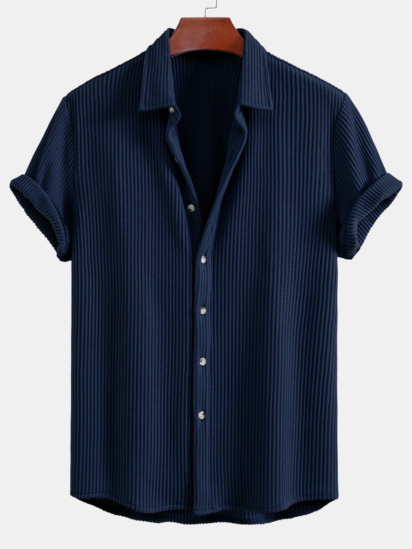 Camisa Waffle Button Up