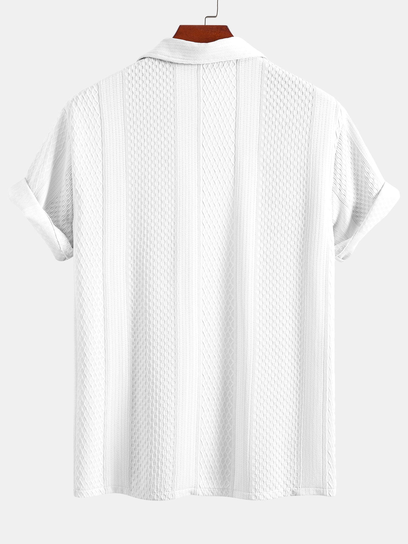 Camisa Geometric Jacquard Button Up