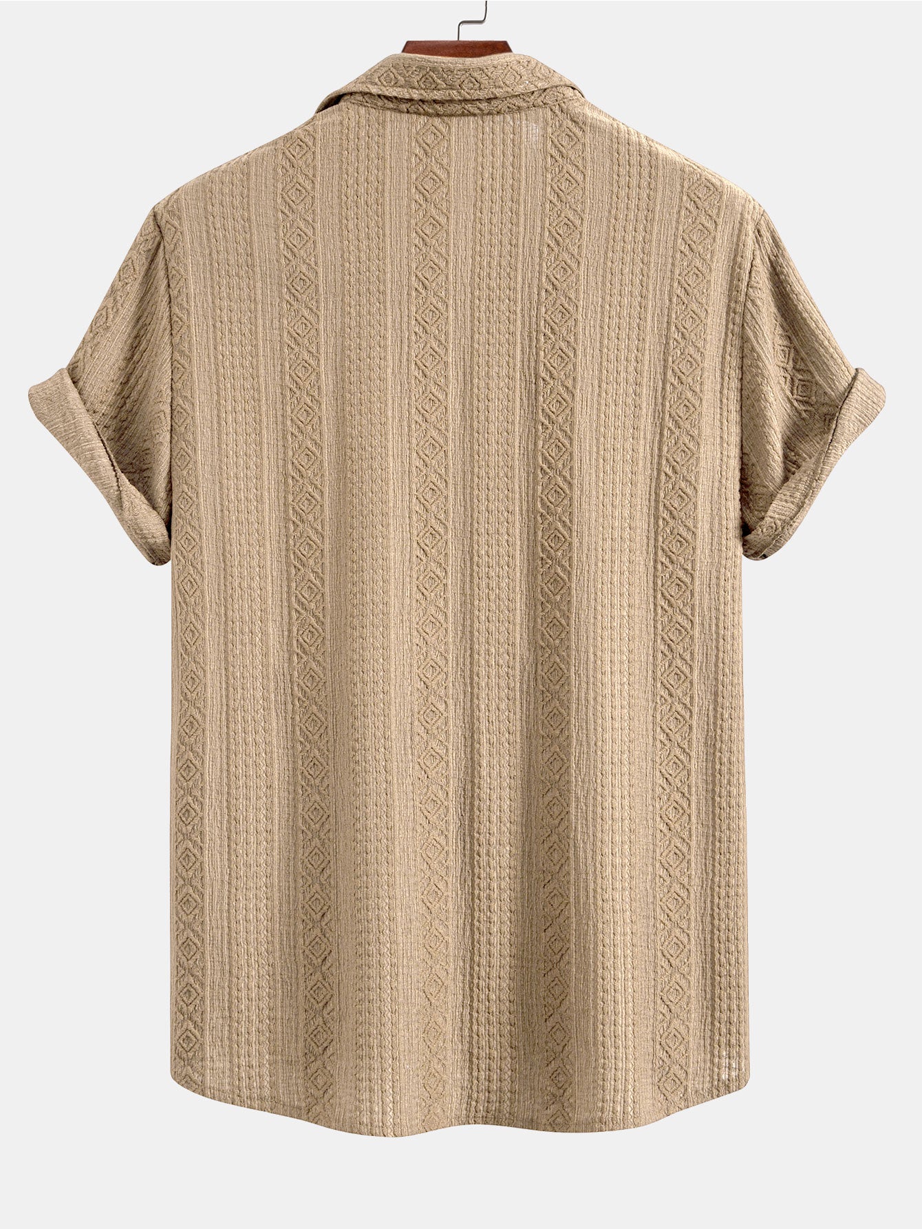 Camisa Geometric Jacquard Button Up