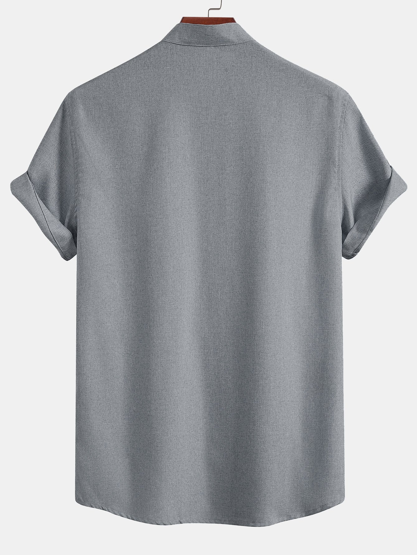 Camisa Contrast Pocket Stand Collar