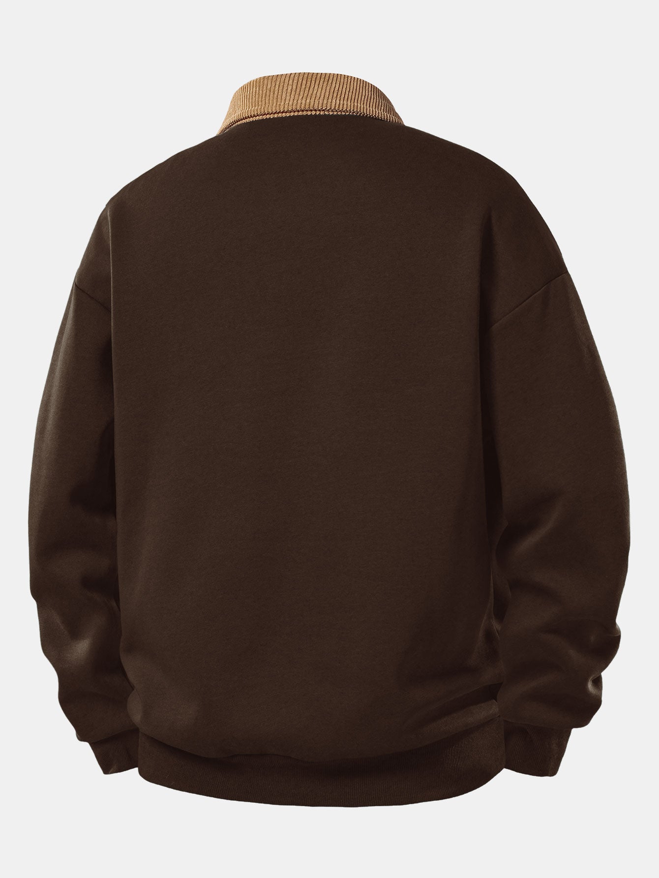 Sudadera Relax Fit Contrast Corduroy Polo Collar & Straight Leg Corduroy pantalón